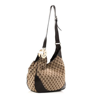 Gucci Monogram Medium Charlotte Hobo Brown 2 of 9