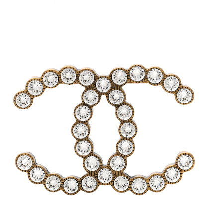 Chanel Metal Crystal City of Lights CC Brooch Gold 1 of 4