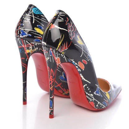 Christian Louboutin Patent Loubitag So Kate 120 Pumps 35 Black 4 of 7