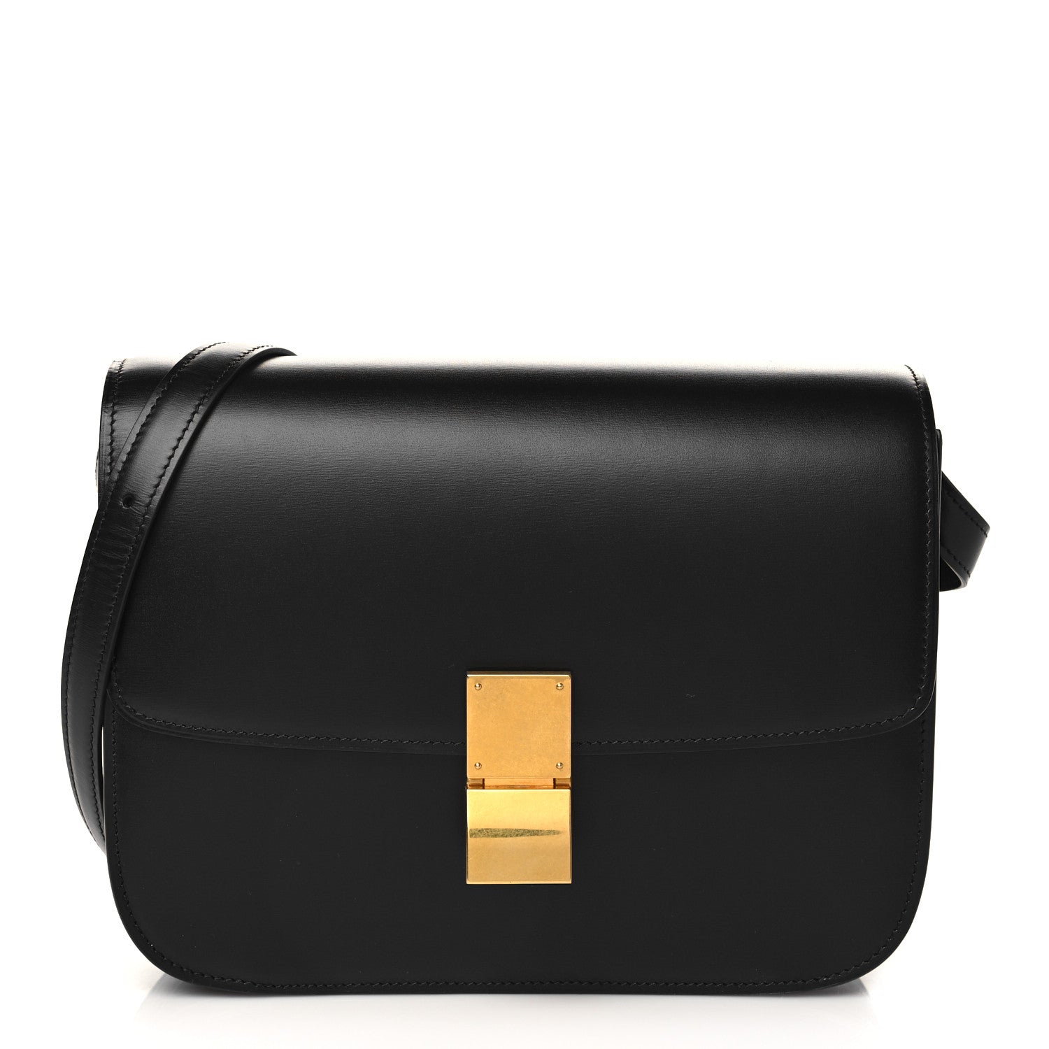 Celine Box Calfskin Medium Classic Box Flap Bag Black 1 of 7