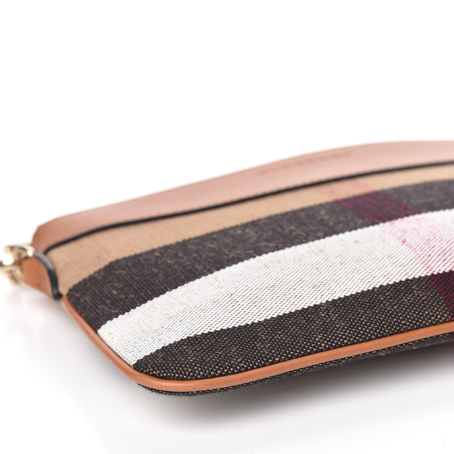 Mega Check Peyton Crossbody Clutch Bag Saddle Brown