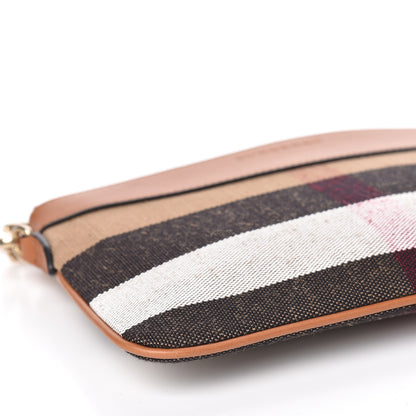 Burberry Mega Check Peyton Crossbody Clutch Bag Saddle Brown 9 of 11