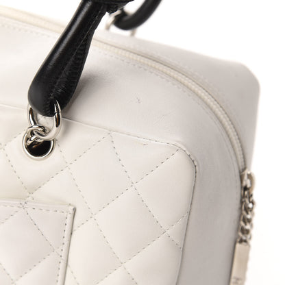 Chanel Calfskin Quilted Large Cambon Bowler White Black 13 of 13