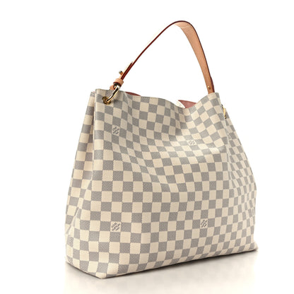 Louis Vuitton Damier Azur Graceful MM Rose Ballerine 3 of 8