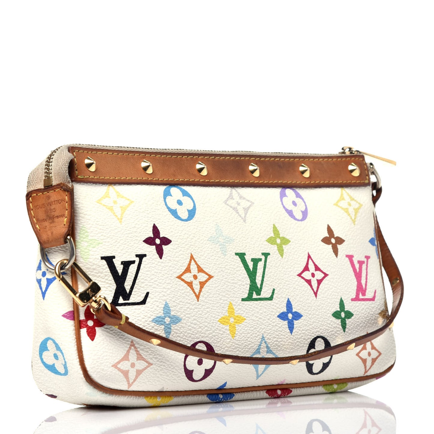 Monogram Multicolor Pochette Accessories White