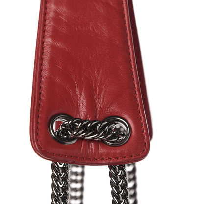 Chanel Lambskin Square Stitched Lax Accordion Shoulder Bag Red 13 of 14