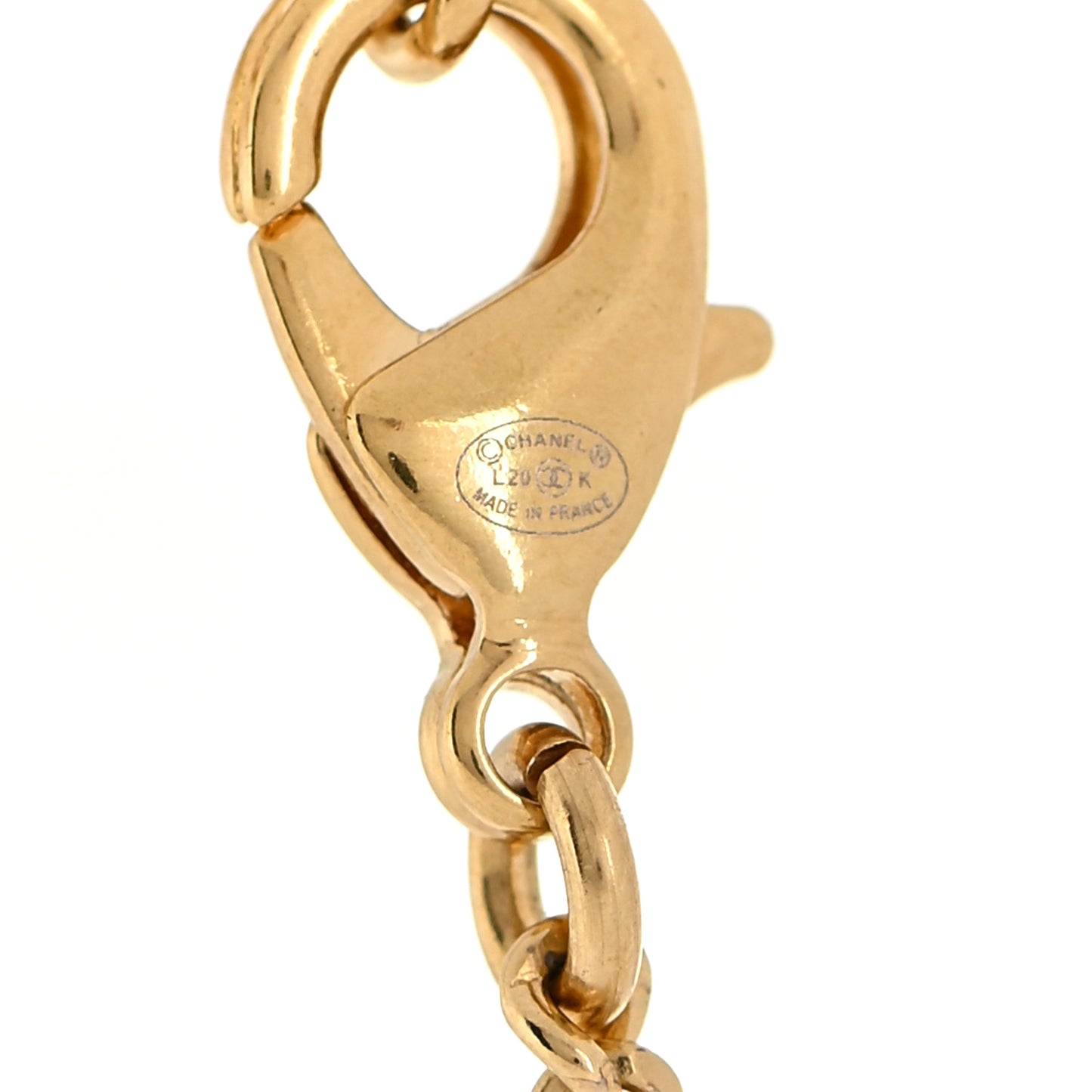 Metal CC Chain Pendant Necklace Gold