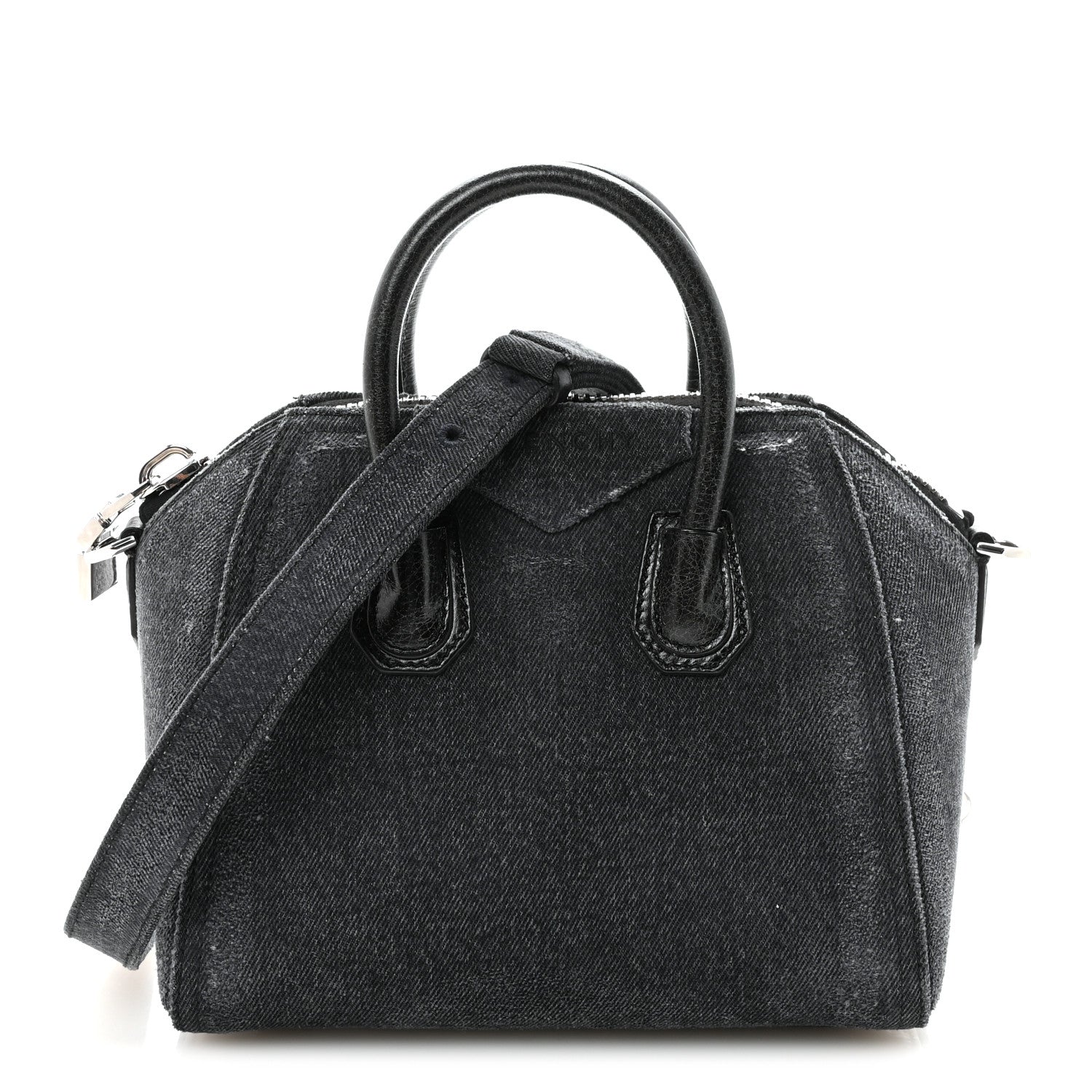 Givenchy Washed Denim Mini Antigona Shoulder Bag Black 1 of 10