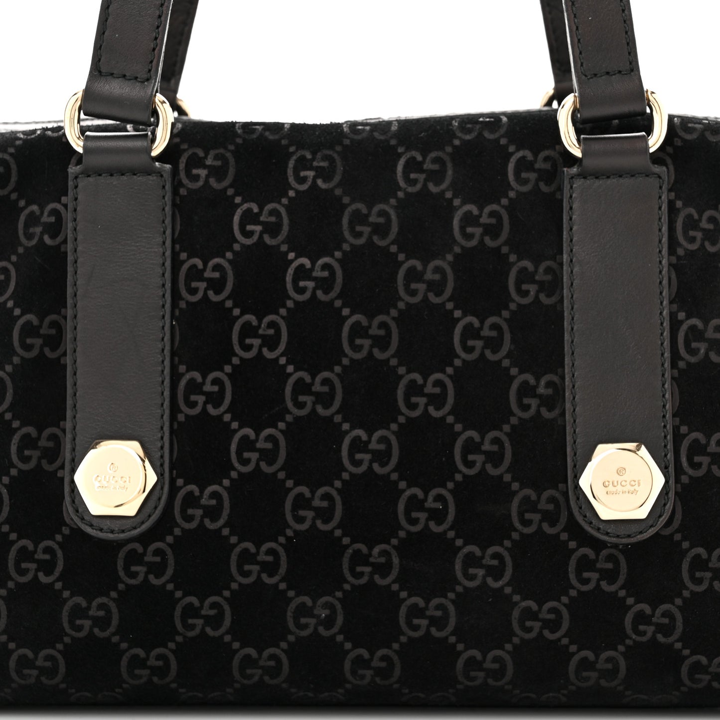 Guccissima Suede Charmy Boston Black