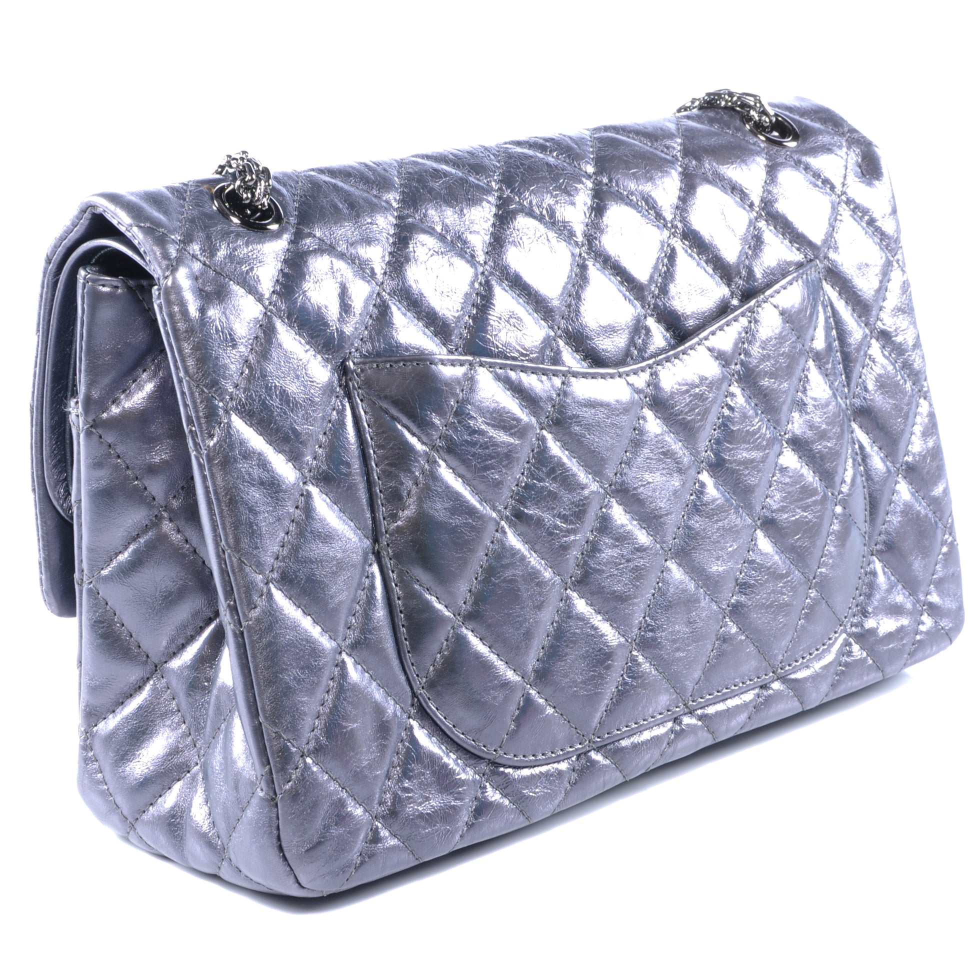 Chanel Calfskin 2.55 Reissue 227 Flap Dark Silver 3 of 7
