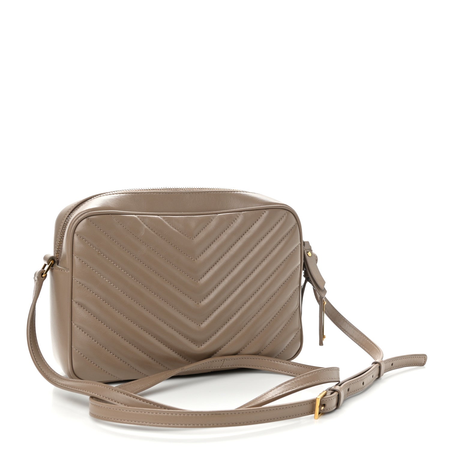 Saint Laurent Calfskin Matelasse Monogram Lou Camera Bag Dusty Grey 2 of 14