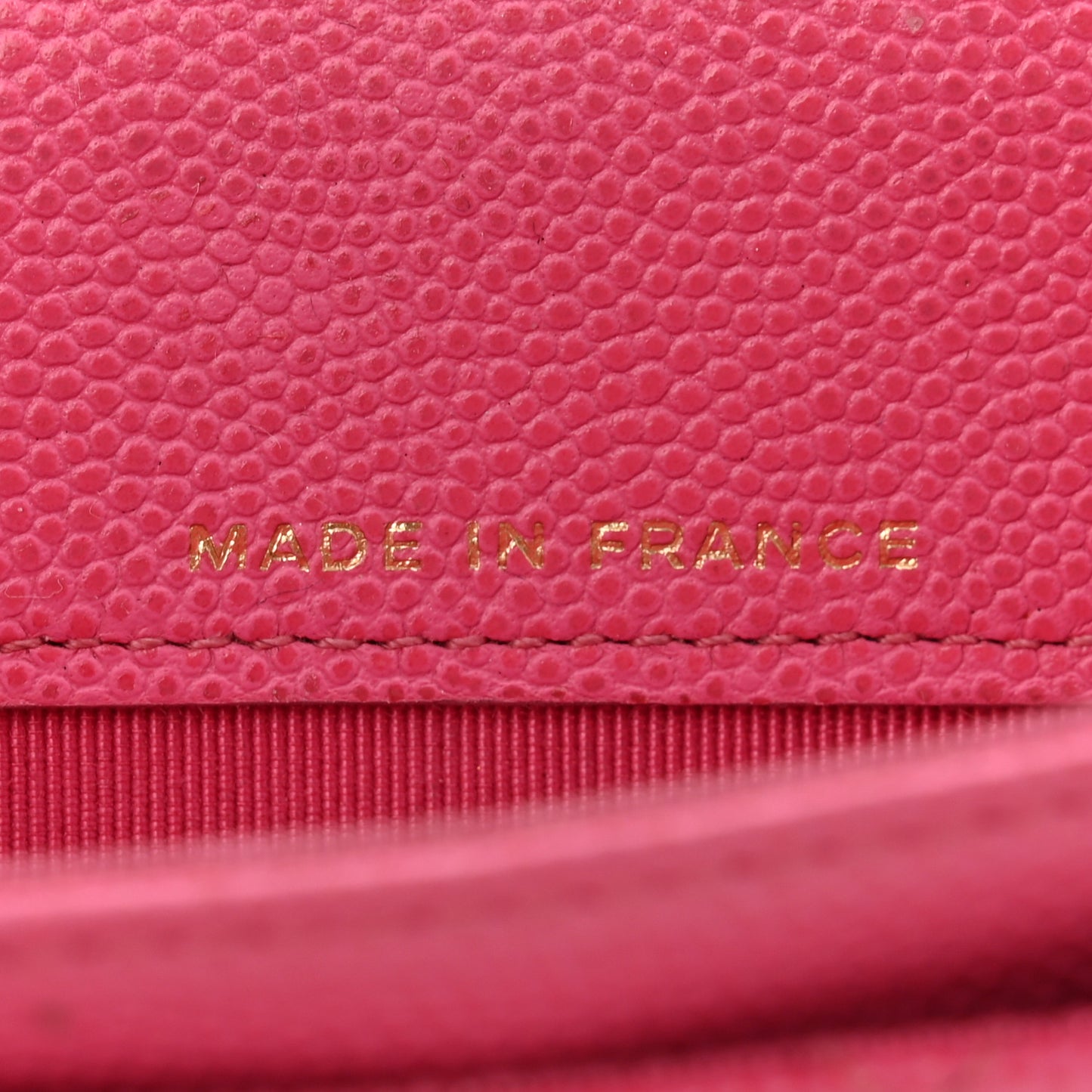 Caviar Quilted Flap Card Holder Wallet Pink