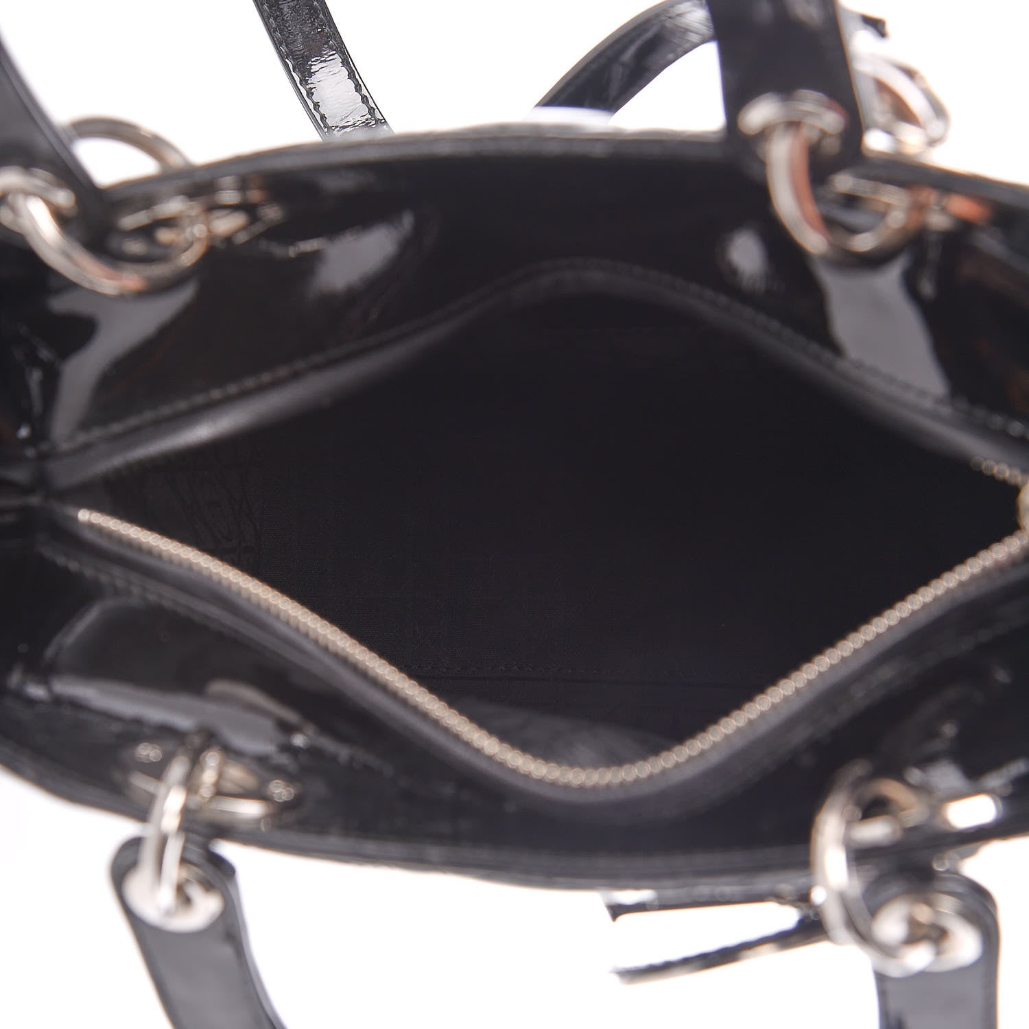 Christian Dior Patent Cannage Medium Lady Dior Black 5 of 9