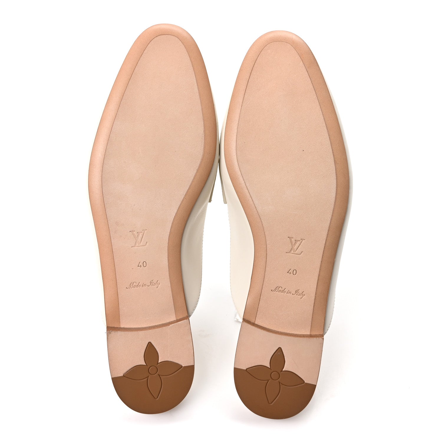 Louis Vuitton Calfskin LV Mare Open Back Loafers 40 White 6 of 9