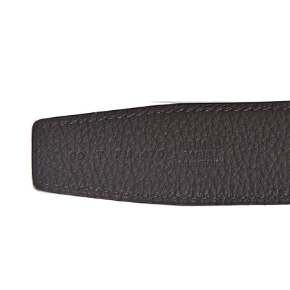 Hermes Box Togo 32mm H Belt 90 Bleu Marine Grey 6 of 8