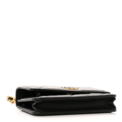 Chanel Goatskin Quilted Chanel 19 Wallet On Chain WOC Black 4 of 11