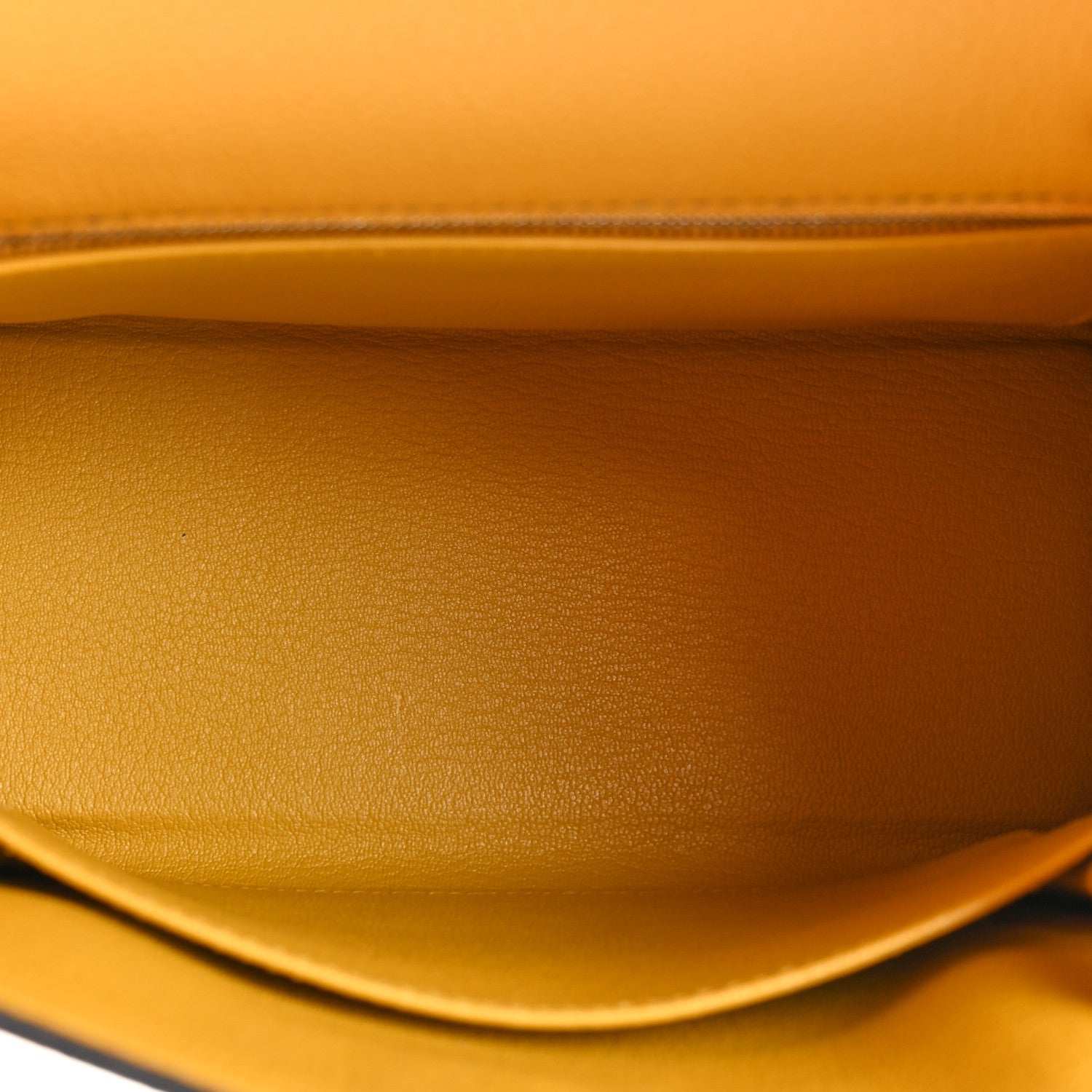 Hermes Togo Horseshoe Kelly Retourne 25 Jaune Ambre Vert Cypress 5 of 11