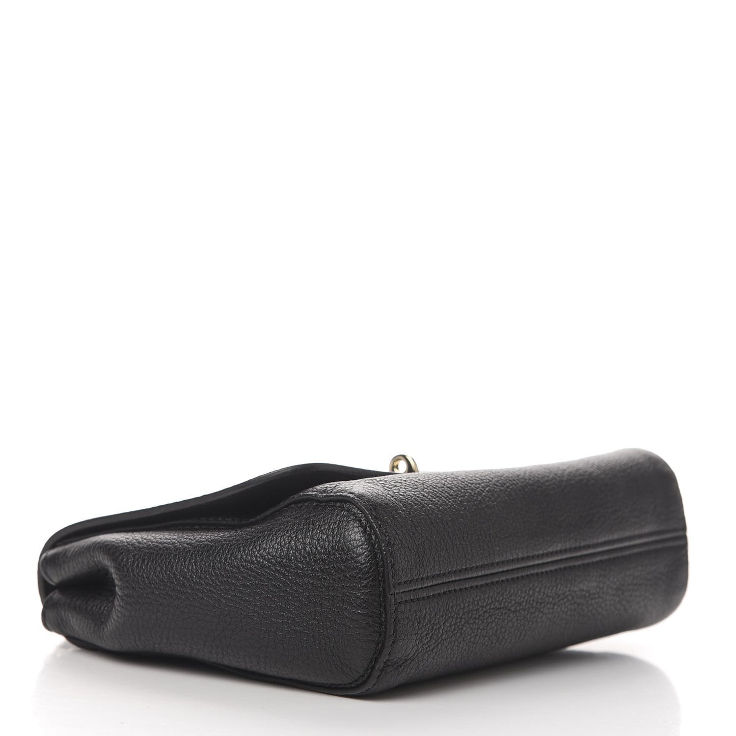 Glossy Goatskin Small Lily Flap Black