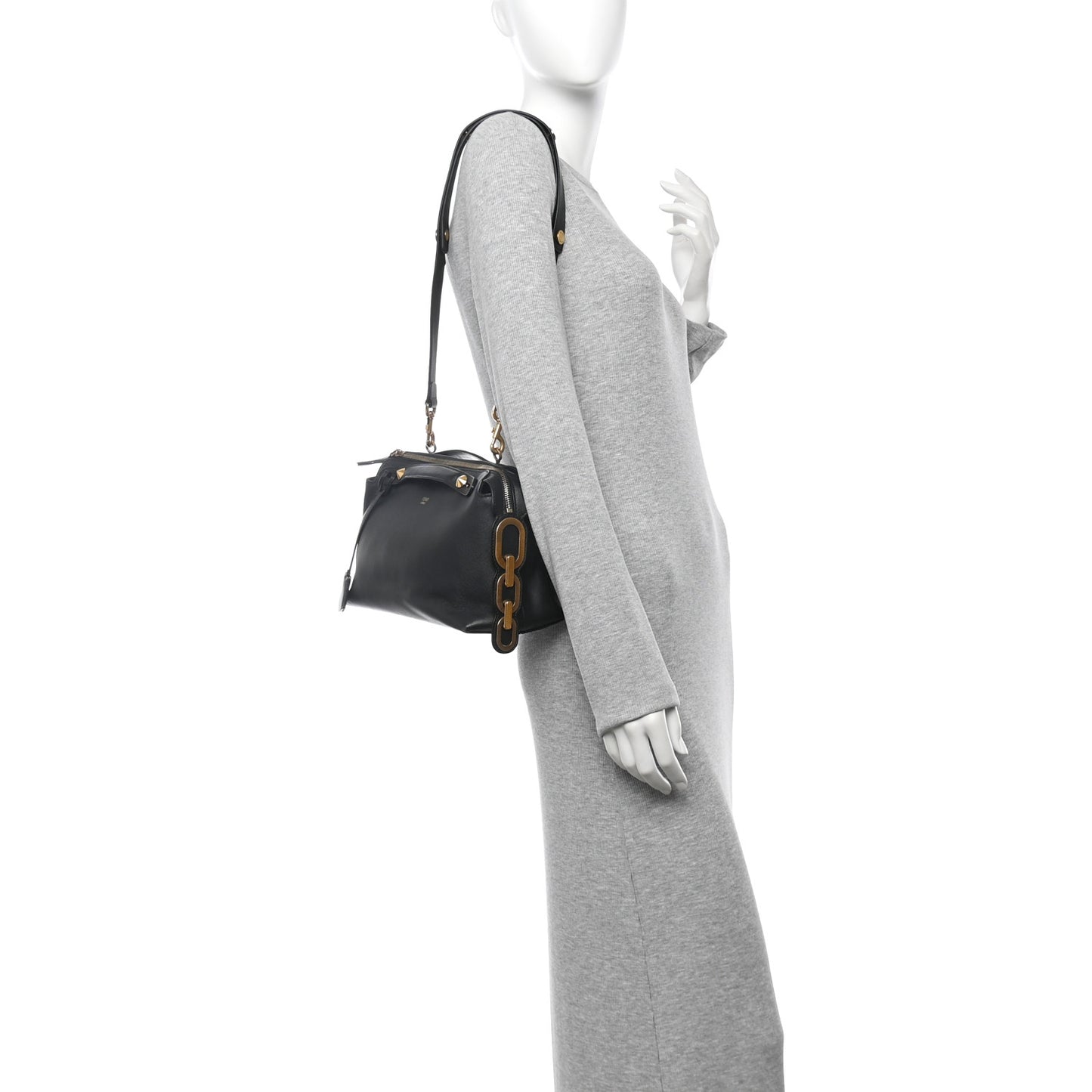 Vitello Dolce Chain Tail Gold Edition Medium By The Way Boston Bag Black
