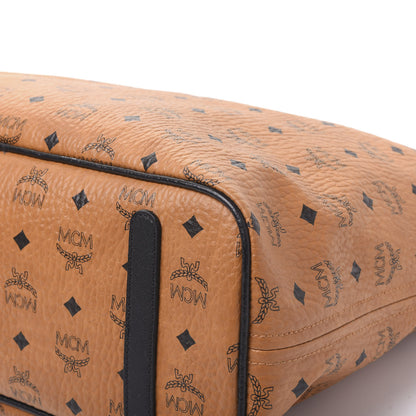 MCM Visetos Medium Project Reversible Shopper Tote Cognac 8 of 10