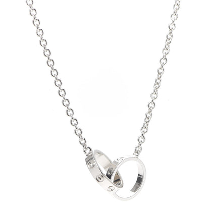 Cartier 18K White Gold Interlocking LOVE Necklace 4 of 8