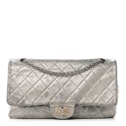 Chanel Metallic Aged Calfskin Quilted 2.55 Reissue 227 Flap Silver 1 of 12