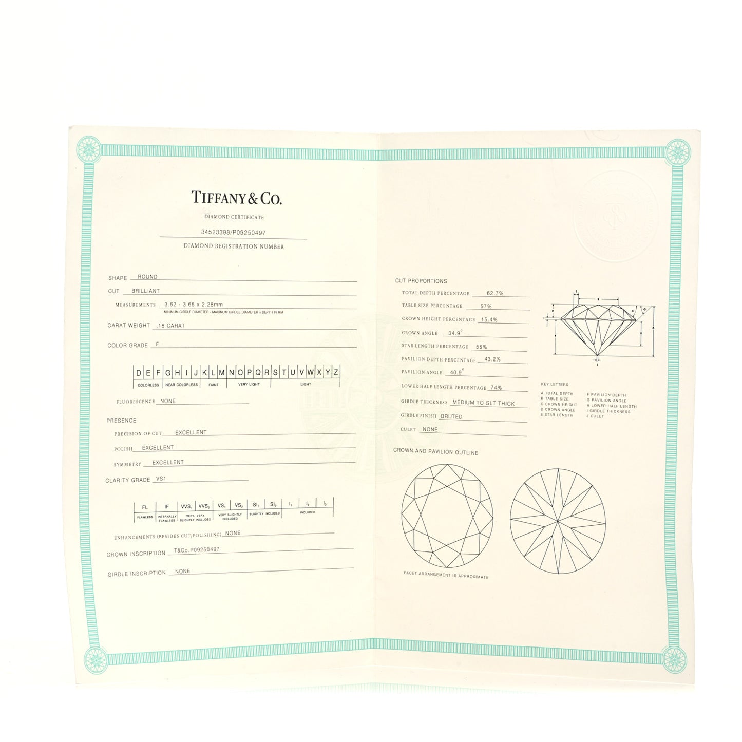 Platinum Diamond .18ct Solitaire Engagement Ring 49 4.75