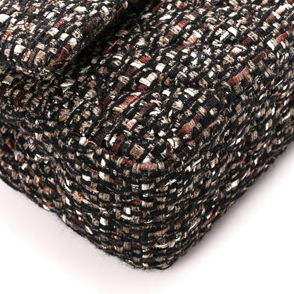 Chanel Tweed Quilted Medium Double Flap Brown 10 of 11