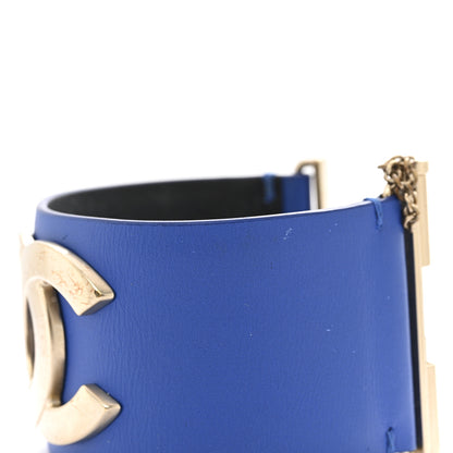 Chanel Calfskin CC Wide Cuff S Blue 7 of 8