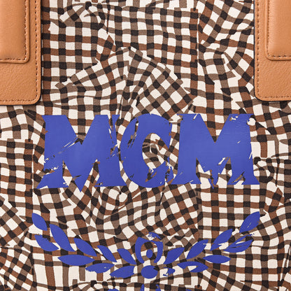 MCM Visetos Medium Liz Reversible Shopper Tote Cognac 16 of 16