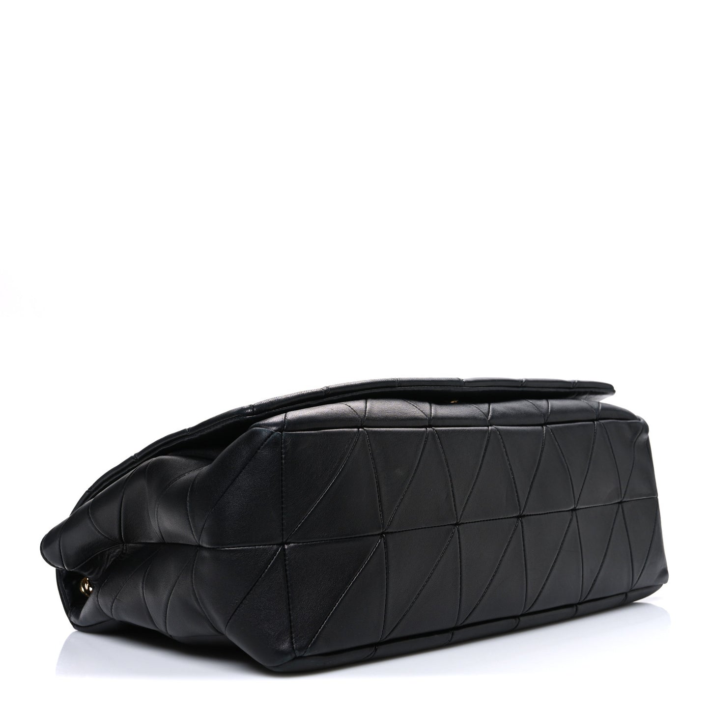 Lambskin Matelasse Monogram Oversized Jamie Black