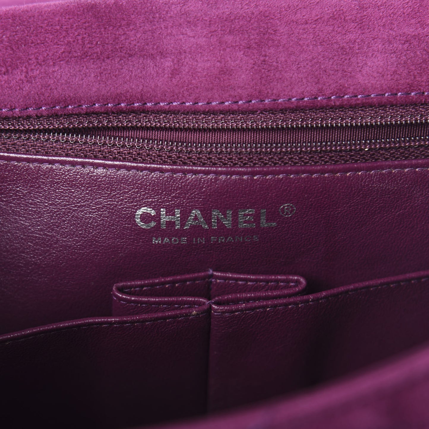 Suede Lambskin Scallop Quilted Medium Pagoda Flap Purple