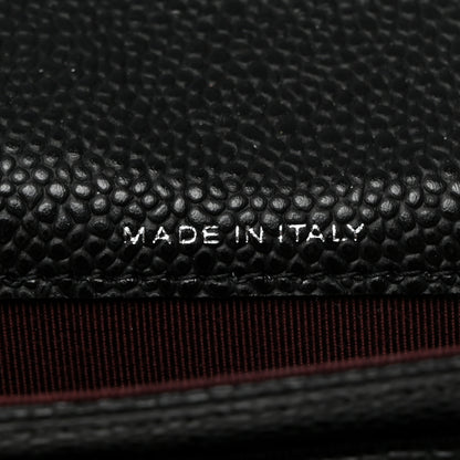 Chanel Caviar Quilted Flap Card Holder Wallet Black 6 of 9