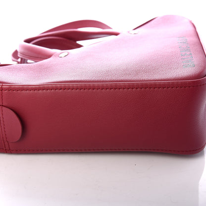 Balenciaga Shiny Day Calfskin XS Triangle Chain Duffle Rouge Grenat 8 of 9