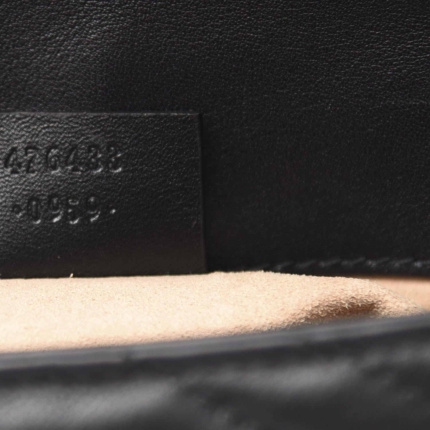 Gucci Calfskin Matelasse Super Mini GG Marmont Shoulder Bag Black 6 of 9