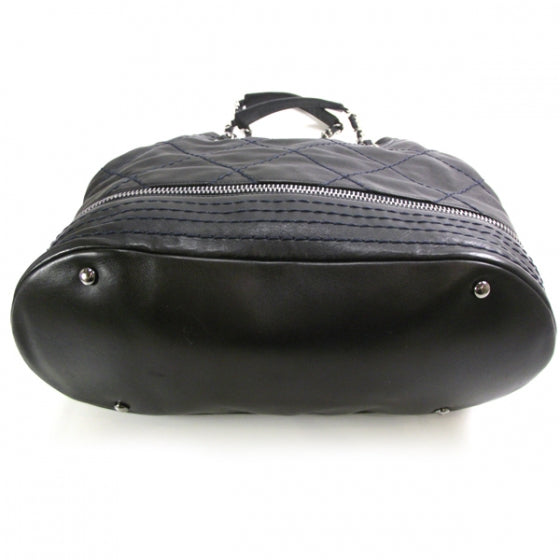Chanel Lambskin Expandable Tote Navy 4 of 11