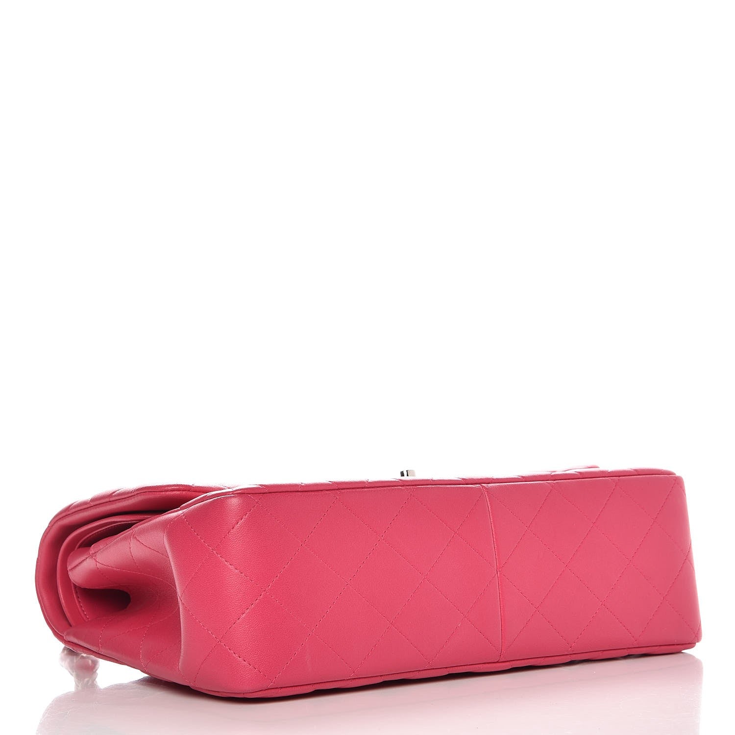 Chanel Lambskin Quilted Jumbo Double Flap Dark Pink 5 of 14