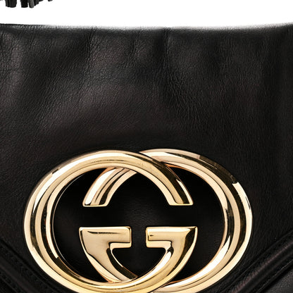 Gucci Calfskin Medium Britt Tassel Shoulder Bag Black 8 of 10