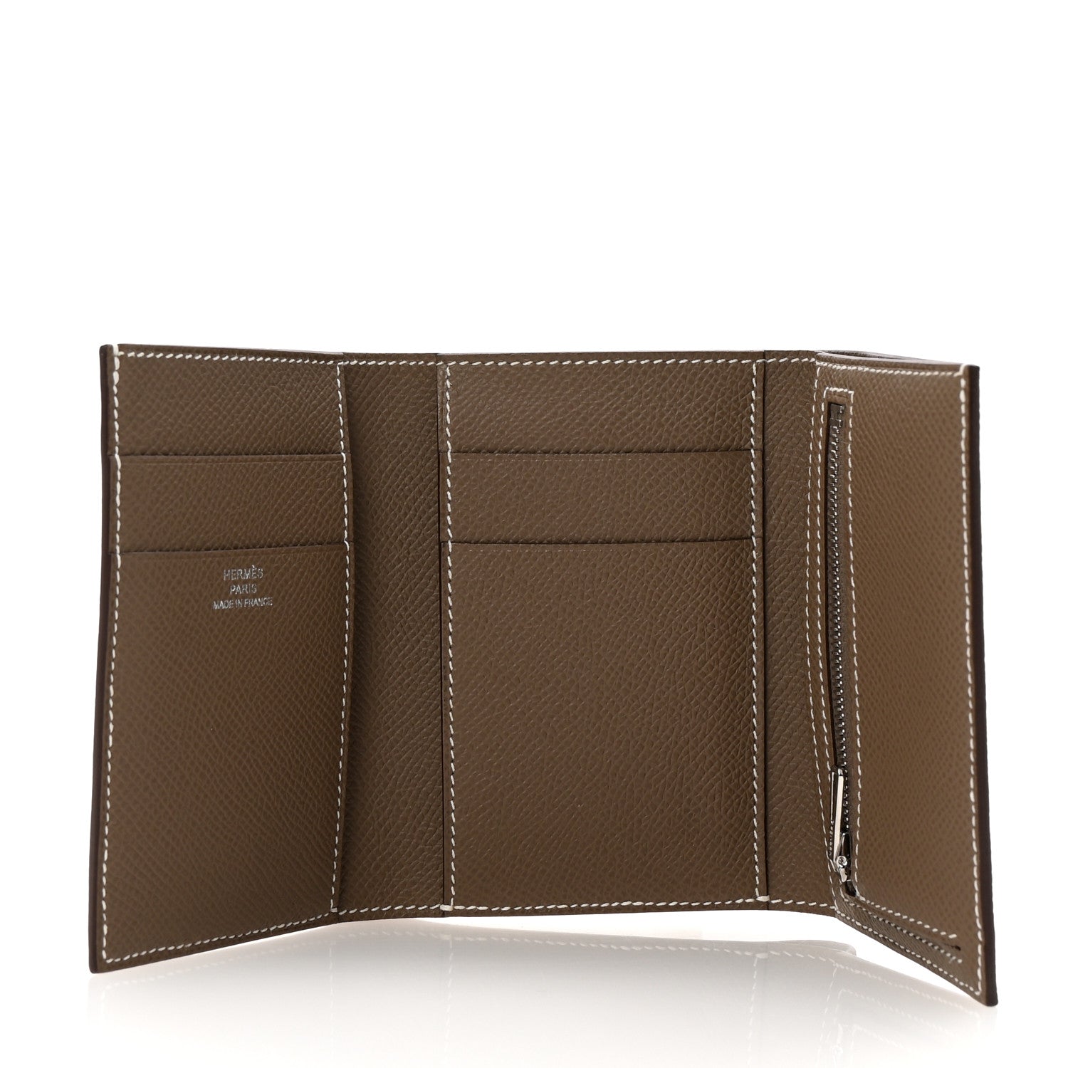 Hermes Epsom Tri-Fold Compact Bearn Wallet Etoupe 5 of 8