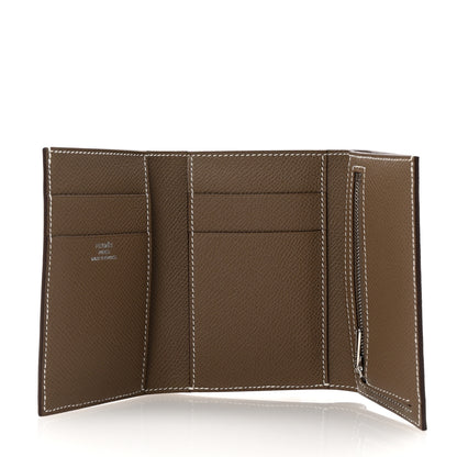 Hermes Epsom Tri-Fold Compact Bearn Wallet Etoupe 5 of 8