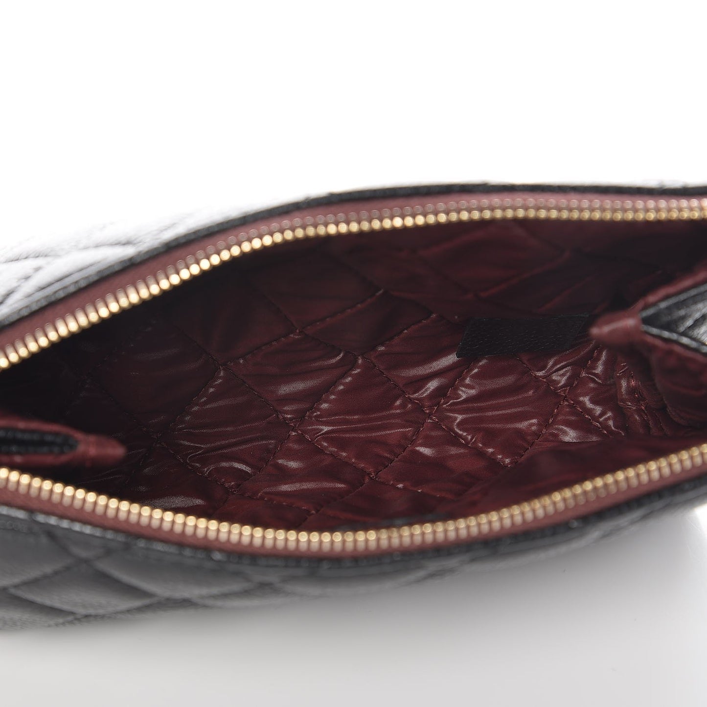 Caviar Quilted Cosmetic Case Black