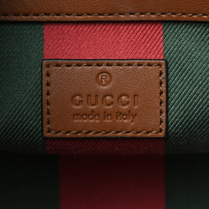 Gucci GG Supreme Monogram Emblem Medium Tote Bag Beige Dark Brown 6 of 10