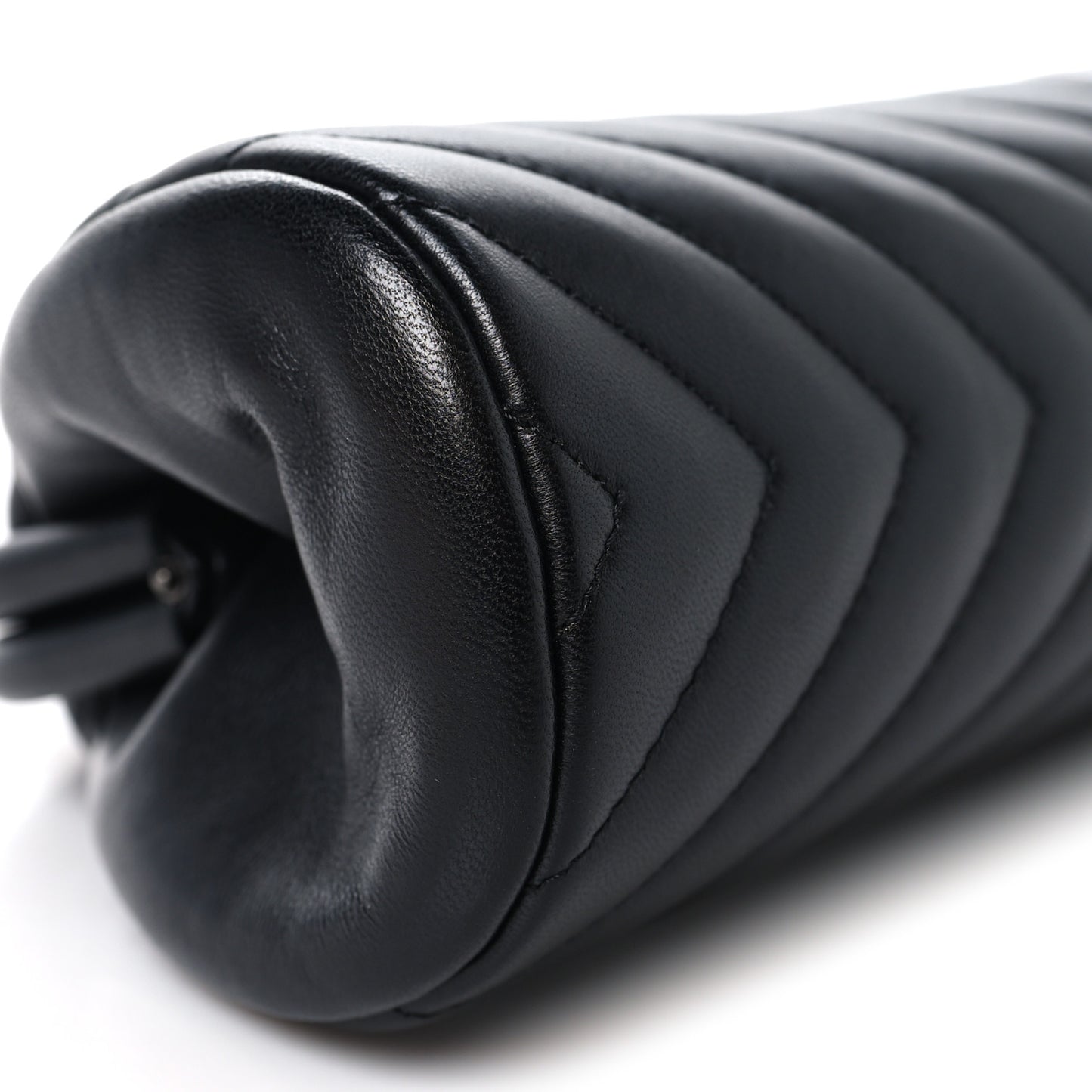 Lambskin Chevron Quilted Timeless Clutch So Black