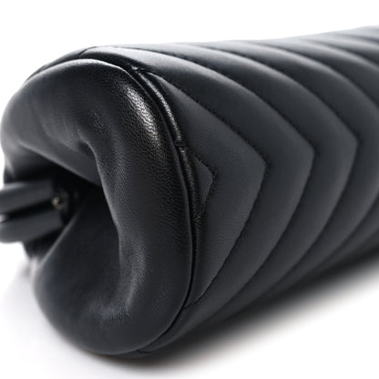 Chanel Lambskin Chevron Quilted Timeless Clutch So Black 9 of 11