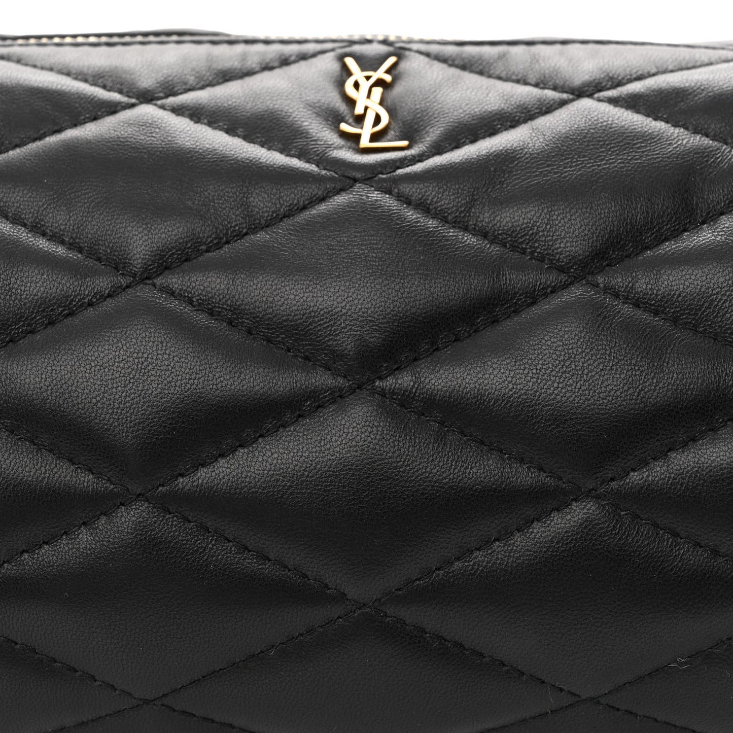 Lambskin Monogram Small Sade Tube Bag Black