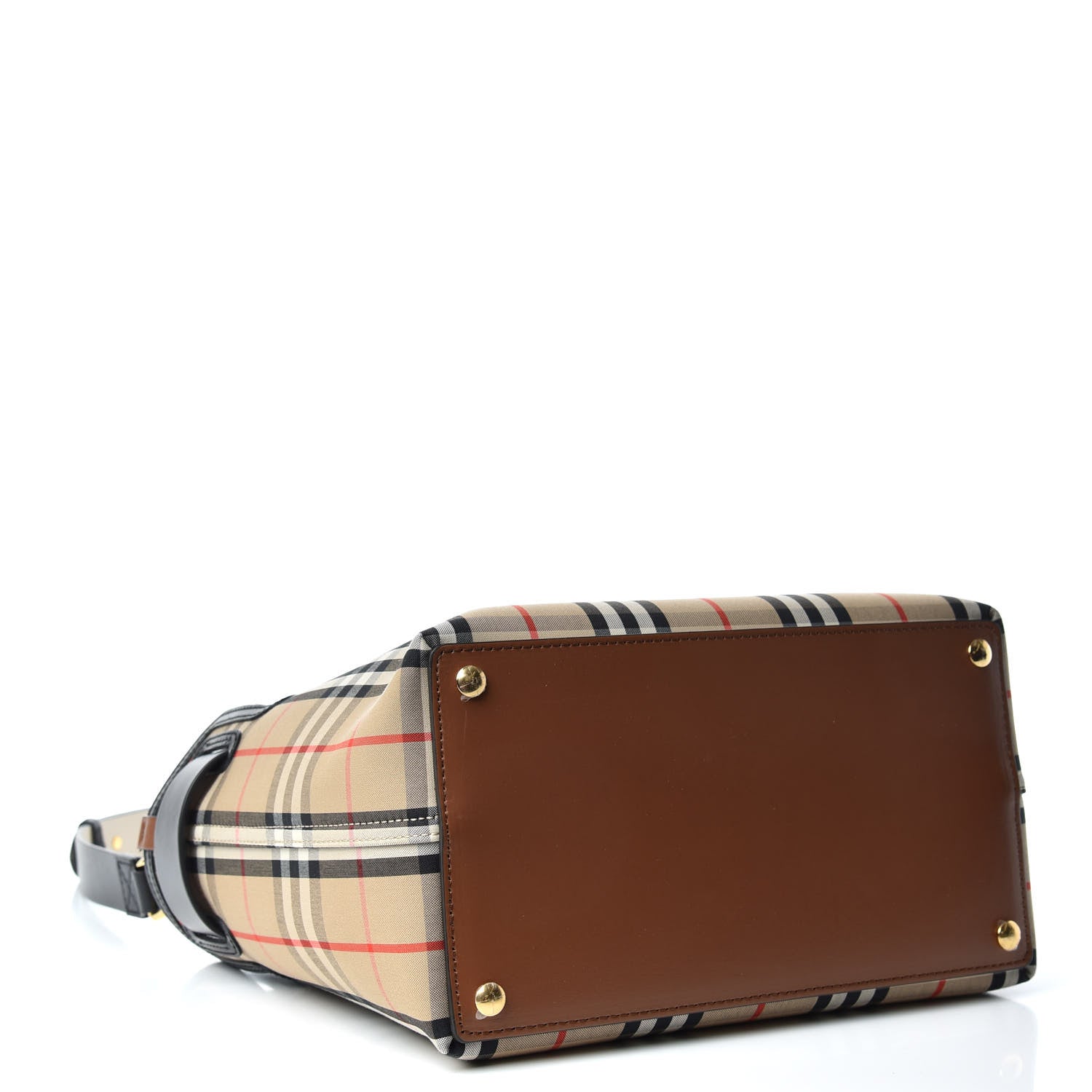 Burberry Calfskin Vintage Check Triple Stud Mini Belt Bag Archive Beige 4 of 11