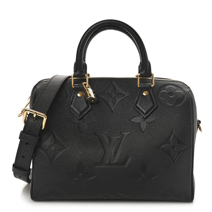 Louis Vuitton Empreinte Monogram Giant Speedy Bandouliere 25 Black 1 of 8