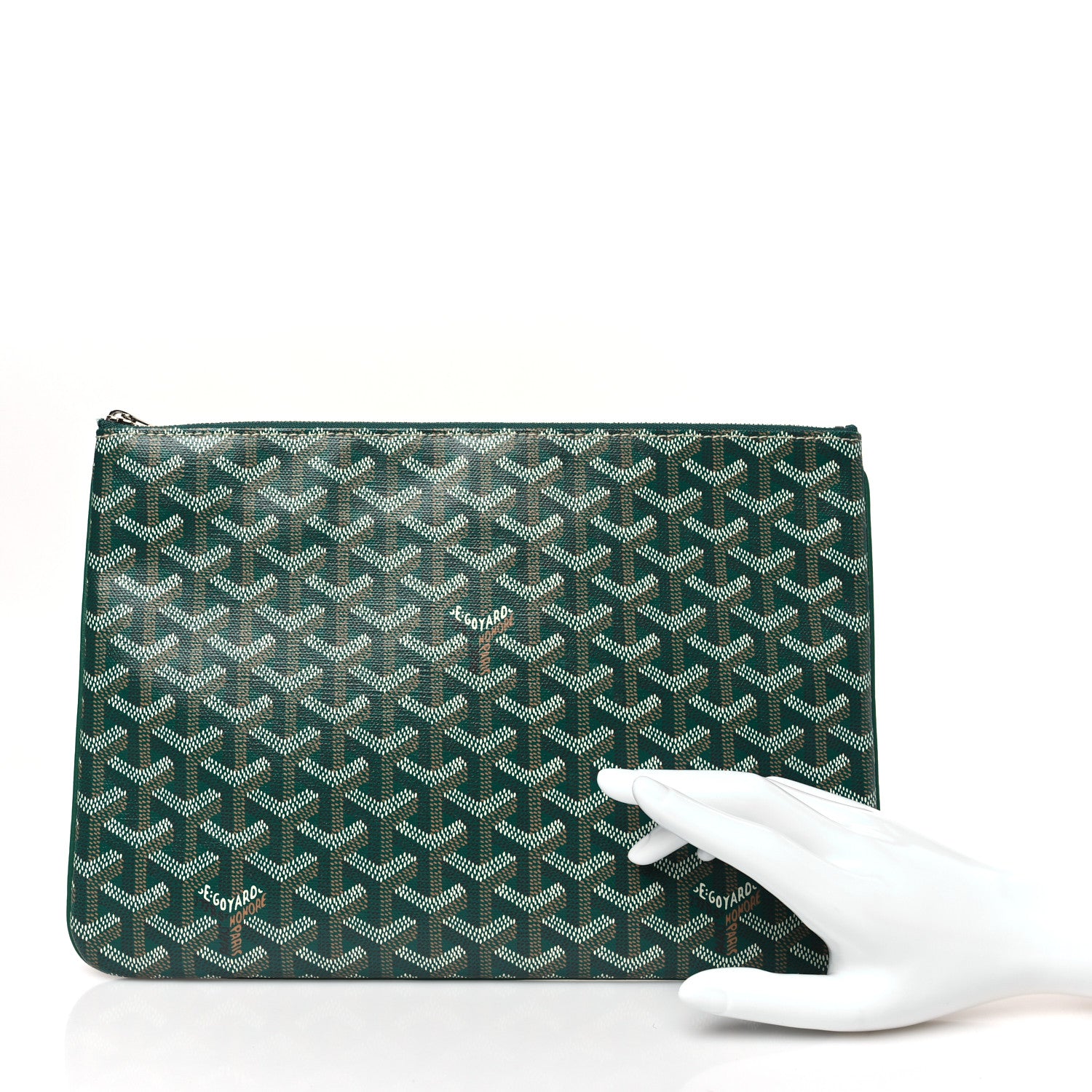 Goyard Goyardine Senat Pochette MM Green 2 of 8