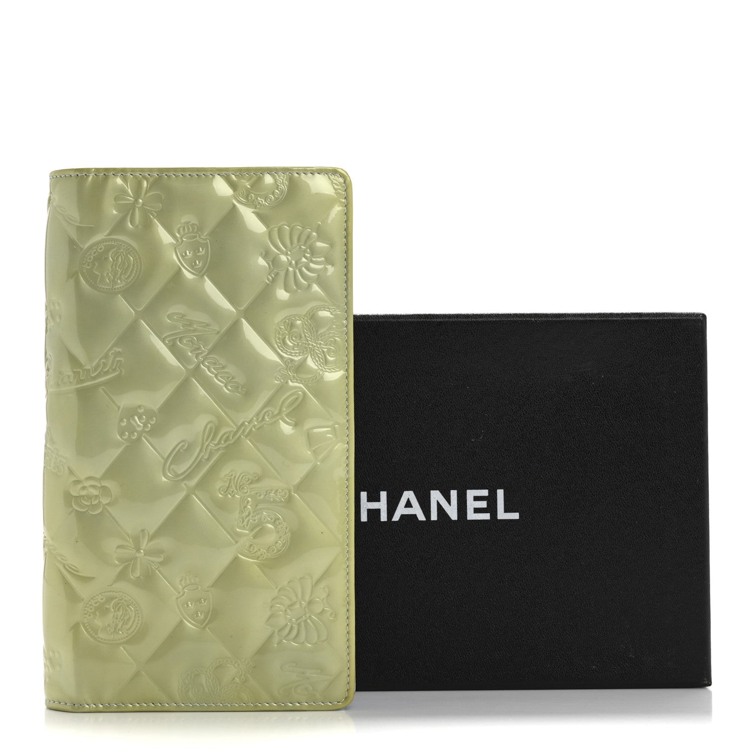 Chanel Patent Calfskin Lucky Symbols Yen Wallet Light Blue 13 of 13