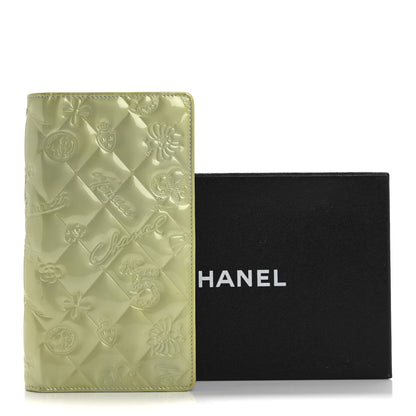 Chanel Patent Calfskin Lucky Symbols Yen Wallet Light Blue 13 of 13